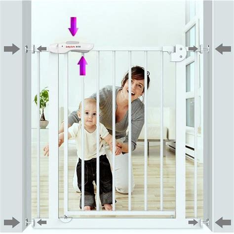Can support your baby's weight without slipping; Extra Wide Indoor Safety Gates Baby Gate Fits Spaces ...