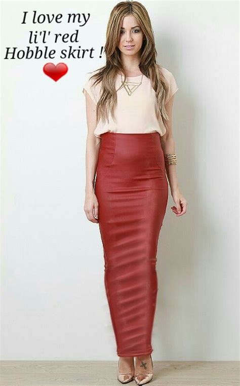 Lil Red Hobble Skirt Tight Skirt Long Skirt Dress Skirt Leather
