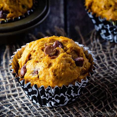 Chocolate Chip Pumpkin Muffins Bake Eat Repeat
