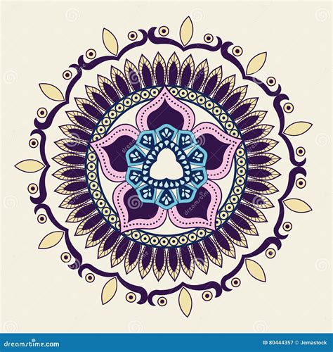 Colorful Mandale Design Stock Vector Illustration Of Islam 80444357