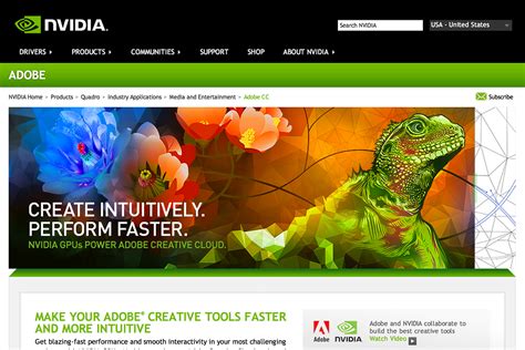 Gpu preview is turned on by default for rgb documents on windows 7 and 8 computers with compatible nvidia cards. NVIDIA Adobe GPU microsite main visual on Behance