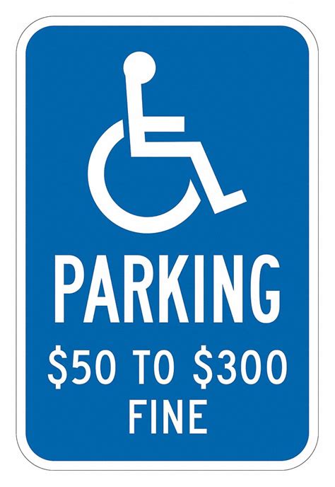 Lyle Ada Handicapped Parking Sign Sign Legend Parking 50 To 300 Fine