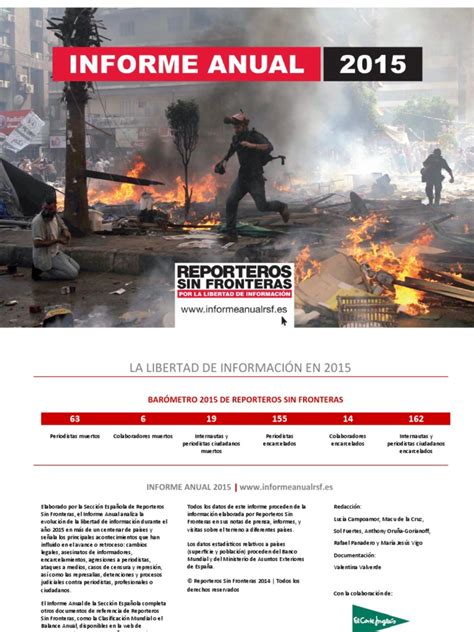 Reporteros Sin Fronteras Presentó Su Informe Anual