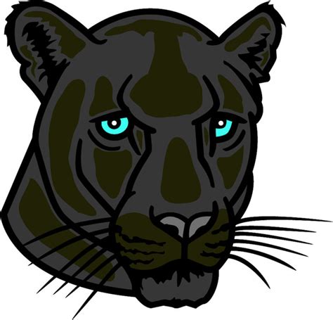 Mascots Decals Panther Head Team Mascot Color