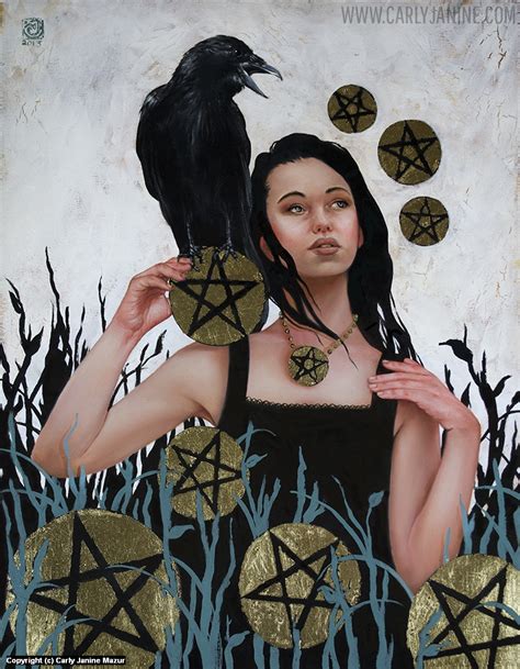 Infected By Art Art Gallery Carly Mazur 9 Of Pentacles In Illustration
