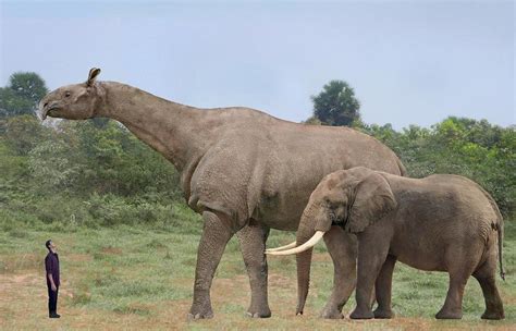 Baluchitherium African Elephant Comparison Prehistoric Animals