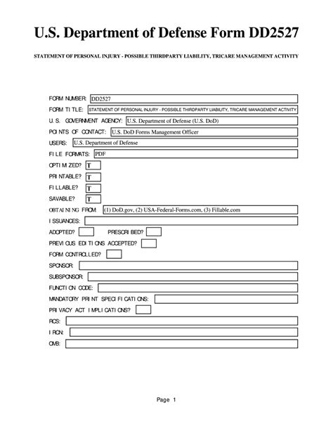 Dd Form 2527 Printable Printable Templates