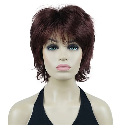karen wig short layer long hair fully synthetic wig 12tt26 brown highlights 2024 23 99
