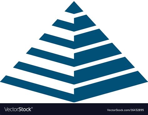 Pyramid Logo Template Ilustration Royalty Free Vector Image