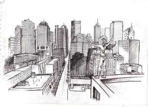 Lorsque j'ai dû apprendre seul la perspective, j'ai cru devenir malade à force. Big City Night - Mes dessins!!