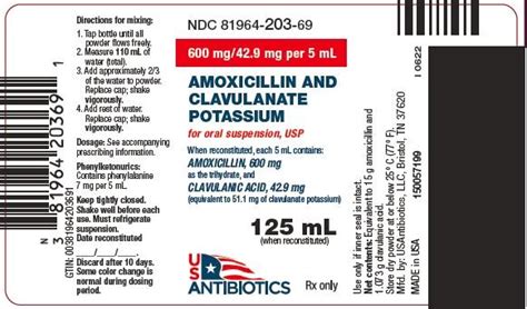 Amoxicillin And Clavulanate Oral Suspension Pi