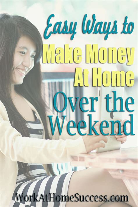 Apps that can make you money? Easy Ways to Make Money at Home Over the Weekend | Work At ...