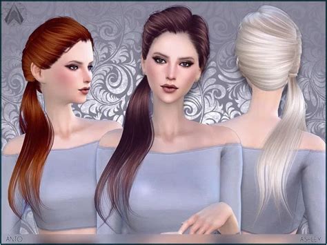 Anto Ashley Hair The Sims 4 Catalog Sims Hair Womens