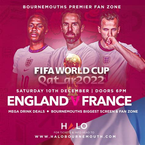 world cup 2022 england v france at halo nightclub bournemouth on 10th dec 2022 fatsoma