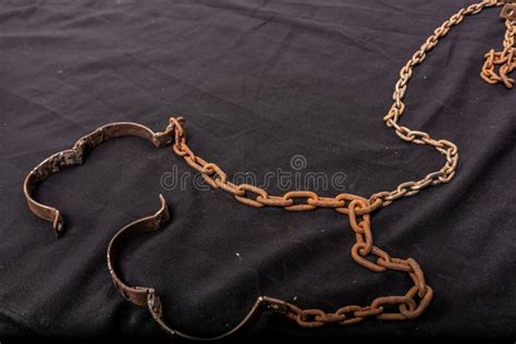 Old Chains Or Handcuffs Used To Hold Prisoners Or Slaves Stock Image