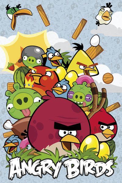 Impossible Not To Love Them Angry Birds Videospiel Poster Poster