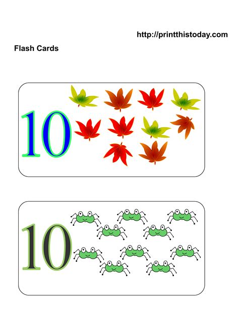 Free Printable Kindergarten Math Flashcards