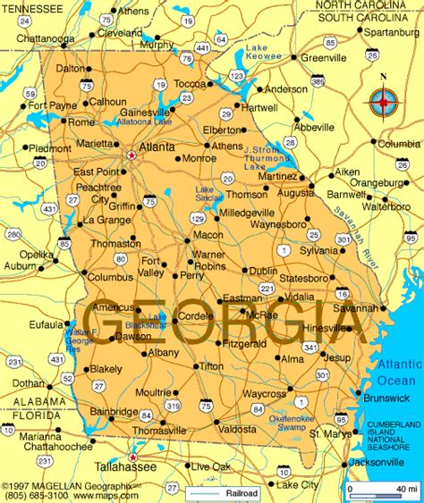 Georgia Usa Map