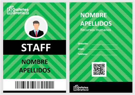 Gafete De Trabajo Gafetes Gratis