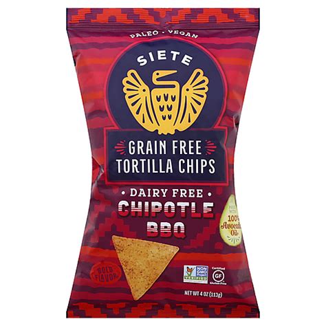 siete grain free dairy free chipotle bbq tortilla chips 4 oz siete town and country markets