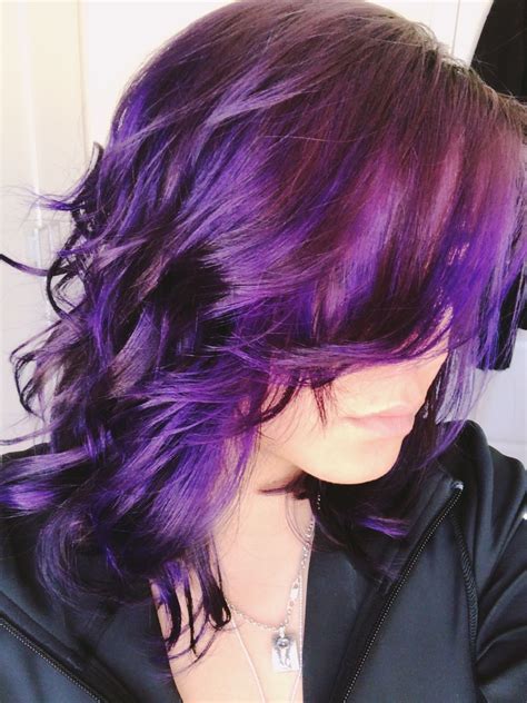 Deep purple hair color Purple hair Hair Style | Purple hair, Hair styles, Deep purple hair