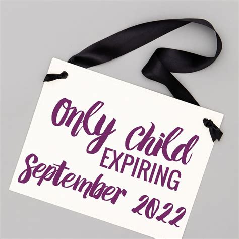 Only Child Expiring Sign Customized New Baby Banner In 2022 Baby