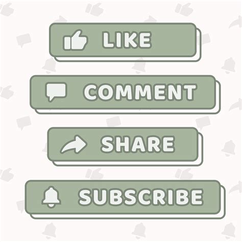 Cute Aesthetic Subscribe Button Kawaii Style 12606909 Vector Art At