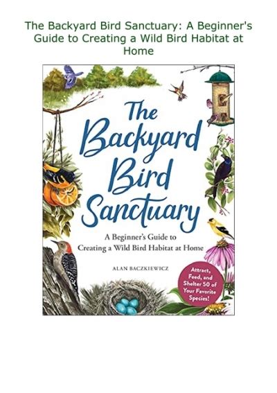 Download The Backyard Bird Sanctuary A Beginners Guide To Creating A