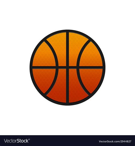 Flat Basketball Icon Royalty Free Vector Image