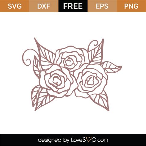 Free Flowers SVG Cut File | Lovesvg.com