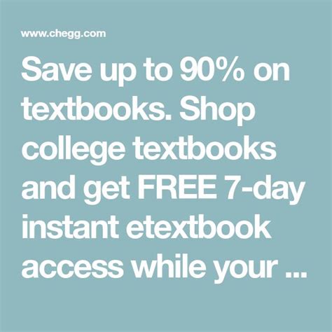 Save Up To 90 On Textbooks Shop College Textbooks And Get Free 7 Day