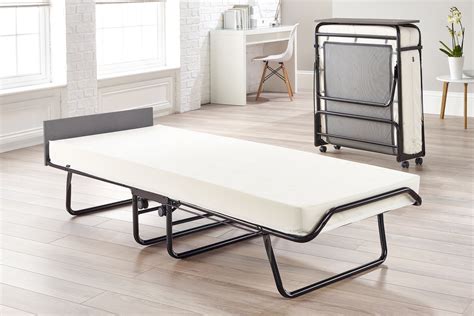 Beds And Bed Frames Folding Bed Beige Memory Foam Mattress Sturdy Metal