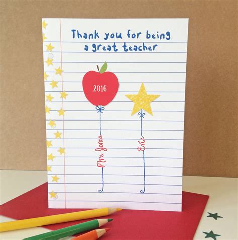 #61 it means so much that you would always take the extra time to help our child this semester. Personalised Teacher Thank You Card By The Little Paper Company | notonthehighstreet.com