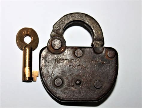 Vintage Adlake 1949 Switch Lock And Brass Hollow Barrel Key For