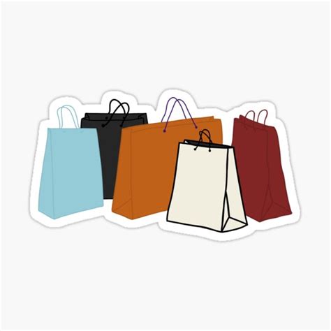 Designer Inspired Shopping Bags Sticker For Sale By Annakgregory