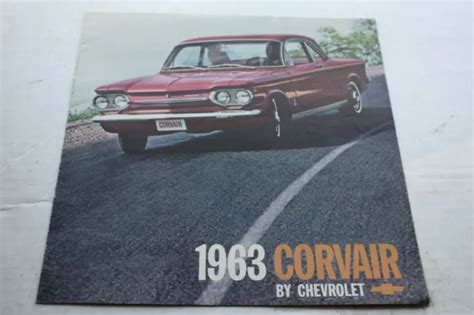 1963 Corvair Chevy Chevrolet Vintage Dealership Sales Brochure Pamphlet
