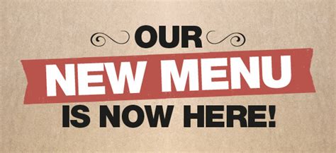 Introducing Our New Menu
