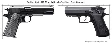 Walther Colt 1911 A1 Vs Iwi Jericho 941 Steel Semi Compact Size