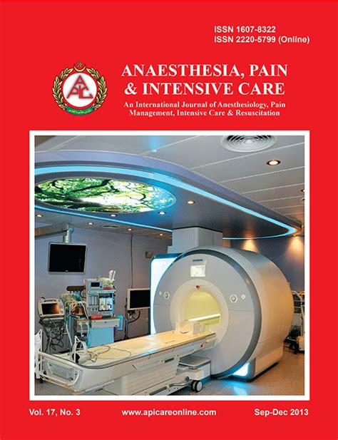 Table Of Contents Page 20130901 Anaesthesia Pain And Intensive Care