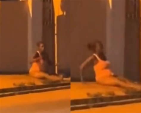 Video Woman Spotted Naked On The Street As She Curses Boyfriend
