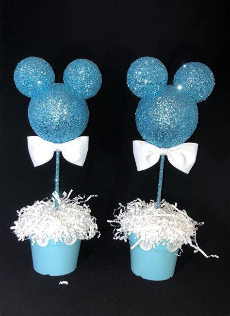 Mickey Mouse inspired Baby boy Centerpiece , Baby boy baby shower