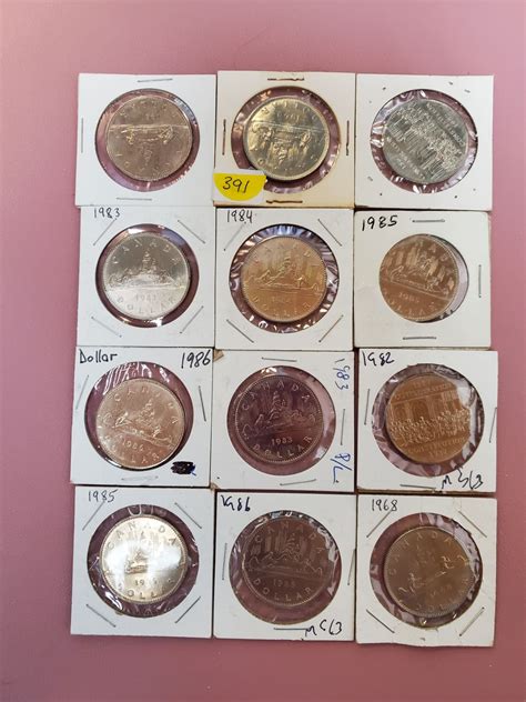 Canadian Nickel Dollars Various Dates And Grades Lot Of 12 Schmalz Auctions