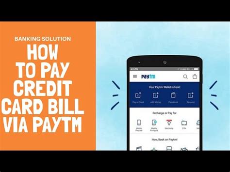 Paytm's credit card bill payment service is very easy and just takes a few steps to get processed. how to pay credit card bill through paytm - YouTube