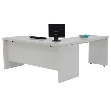 Pine solids with cathedral white oak tops and pine veneer when you buy liberty furniture industries, inc. Sedona White L-Shaped Desk Made in Italy | El Dorado Furniture