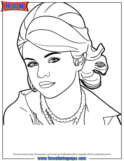 Selena Gomez Coloring Pages At Getcolorings Com Free