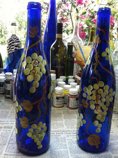 Hand Painted Wine Bottles Island Times Creations Pinterest