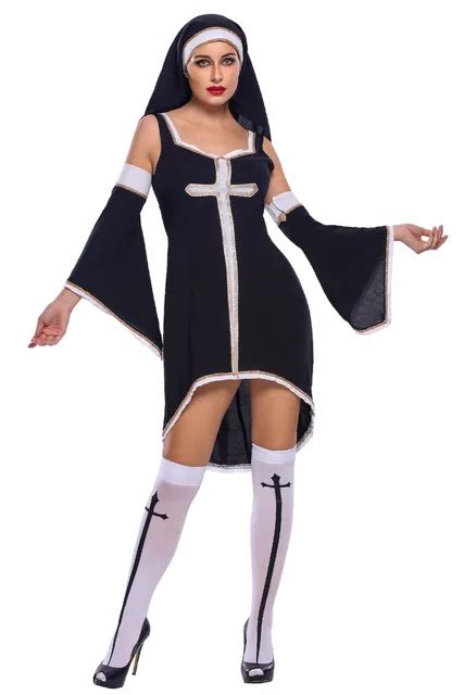 sudaderas con capucha traje de monja sexy monja disfraz monja sexy traje de cosplay para las