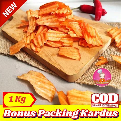 Jual 1kg Keripik Singkong Balado Chuba Keripik Singkong Cemilan