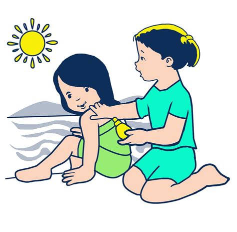 Are you searching for sunscreen png images or vector? Images For > Putting On Lotion Clipart | Clip art, Children images, Image