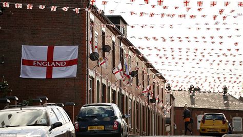 Houses Across England Draped In St Georges Cross Flags For World Cup